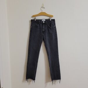 Zara TRF Black Straight Jeans